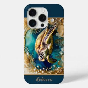 Ocean Life Meereswelt Turtle Gold Pearls Case-Mate iPhone Hülle