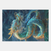 Ocean Life Meerjungfrau Dragon Octopus Decoupage Geschenkpapier Set (Vorderseite 2)