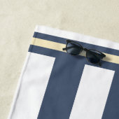 Ocean Life Nautical Grau & Yellow Strip Anker Strandtuch (Beispiel)