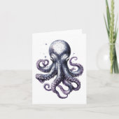 Ocean Life Octopus Greetings Card Dankeskarte (Vorderseite)