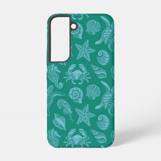 Ocean Life Pattern - Sea Ästhetik Samsung Galaxy Hülle (Rückseite)