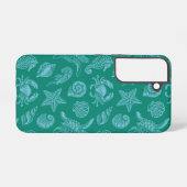 Ocean Life Pattern - Sea Ästhetik Samsung Galaxy Hülle (Rückseite (Horizontal))