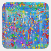 Ocean Life Quadratischer Aufkleber (Vorderseite)