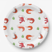 Ocean Life Red Shrimp Pappteller (Vorderseite)