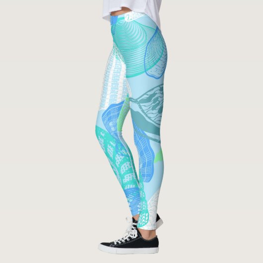 Ocean Life Seamless Pattern Leggings (Links)