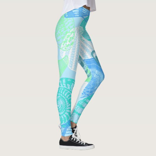 Ocean Life Seamless Pattern Leggings (Rechts)