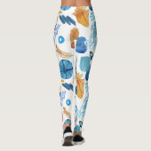 Ocean Life Seamless Pattern Leggings (Rückseite)
