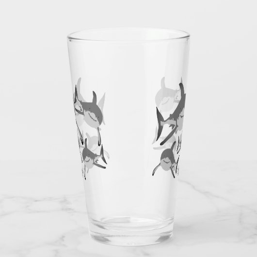 Ocean Life Squad® Shark Design for Ocean Lovers Glas (Links)