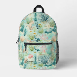 Ocean Life - Underwater Fish Muster Backpack Bedruckter Rucksack
