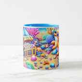 Ocean Life Zweifarbige Tasse (Mittel)