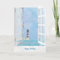 Ocean Lighthouse in Fensterfarbe