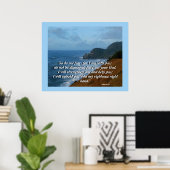 Ocean Lighthouse Isaiah 41:10 Print Poster (Heimbüro)
