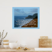 Ocean Lighthouse Isaiah 41:10 Print Poster (Küche)