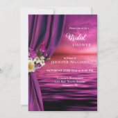 Ocean Lila Boho Butterfly Brautparty Einladung (Vorderseite)