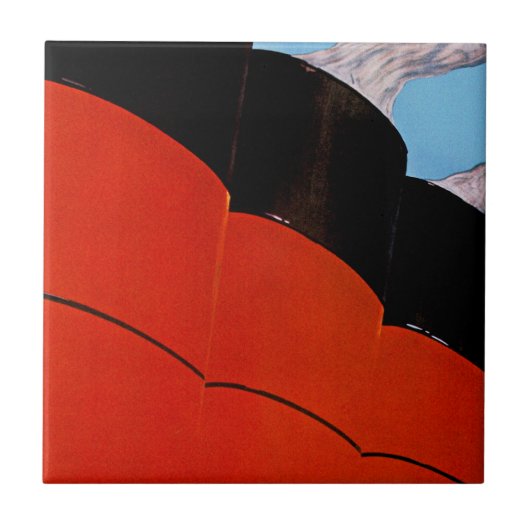 Ocean Liner Bon Voyage Fliese (Vorderseite)