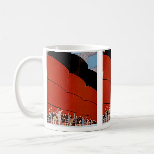 Ocean Liner Bon Voyage Kaffeetasse (Links)