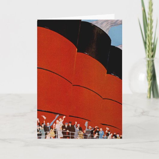 Ocean Liner Bon Voyage Karte (Vorderseite)