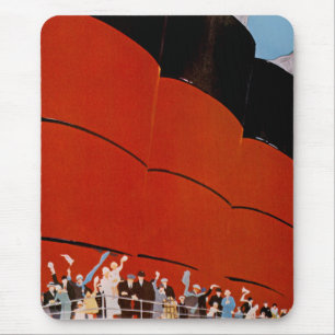 Ocean Liner Bon Voyage Mousepad
