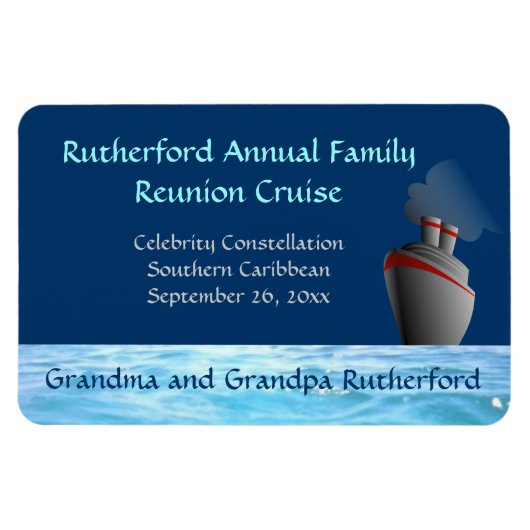 Ocean Liner Custom Hztl. Door Marker Magnet (Horizontal)