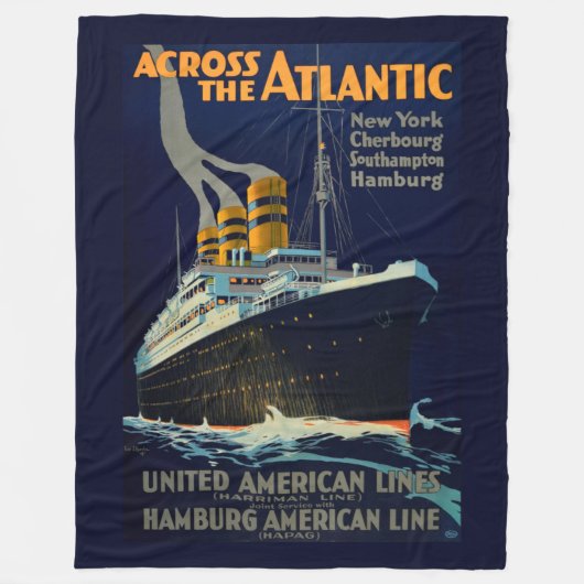 OCEAN LINER EUROPA AMERIKA FLEECEDECKE (Vorderseite)