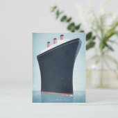 Ocean Liner Vintage Reiseplakat - Art Postkarte (Stehend Vorderseite)