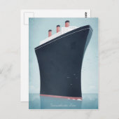 Ocean Liner Vintage Reiseplakat - Art Postkarte (Vorne/Hinten)