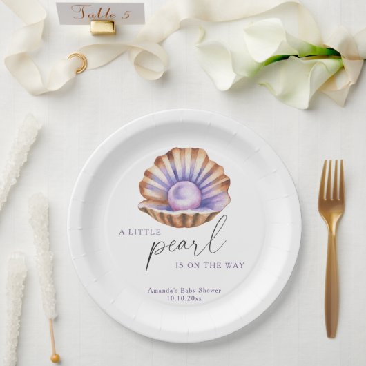 Ocean Little Pearl Under The Sea Baby Shower Pappteller (Hochzeit)