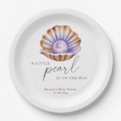 Ocean Little Pearl Under The Sea Baby Shower Pappteller (Vorderseite)