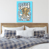 Ocean Loops Cereal Canvas Print Leinwanddruck (Insitu (Schlafzimmer))
