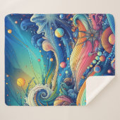 Ocean Lover Artistic Sherpadecke (Vorderseite (Horizontal))