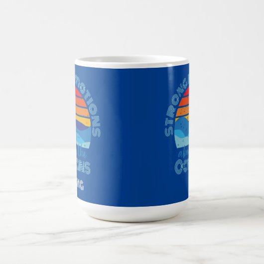 Ocean Lover Vintag Sunset Personalisiert Kaffeetasse (Mittel)