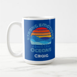 Ocean Lover Vintag Sunset Personalisiert Kaffeetasse