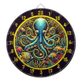 Ocean Majesty Octopus Dartboard Dartscheibe (vorne)