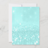 Ocean Makeup White Glitzer 16. Brautparty Einladung (Rückseite)