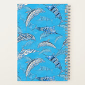 Ocean Marine Animals Dolphins Marlins Notizblock (Rückseite)