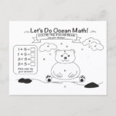 Ocean Math Coloring Postcard Postkarte (Vorderseite)