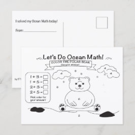 Ocean Math Coloring Postcard Postkarte