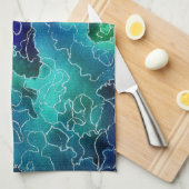 Ocean Maze Geschirrtuch (Viertel Falte)