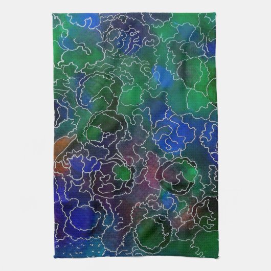 Ocean Maze Geschirrtuch (Vertikal)