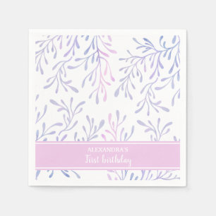 Ocean Mermaid Girl 1. Geburtstag Sea Life Party Serviette