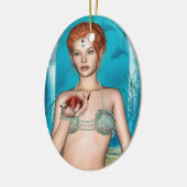 Ocean Mermaid Keramikornament (Links)