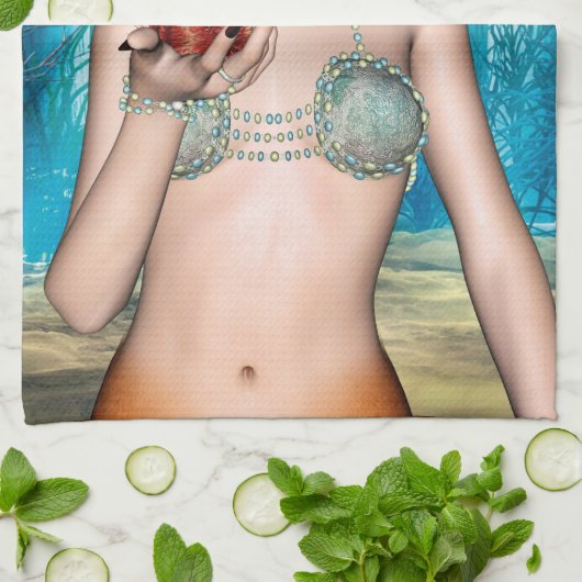 Ocean Mermaid Küchentuch (Gefaltet)