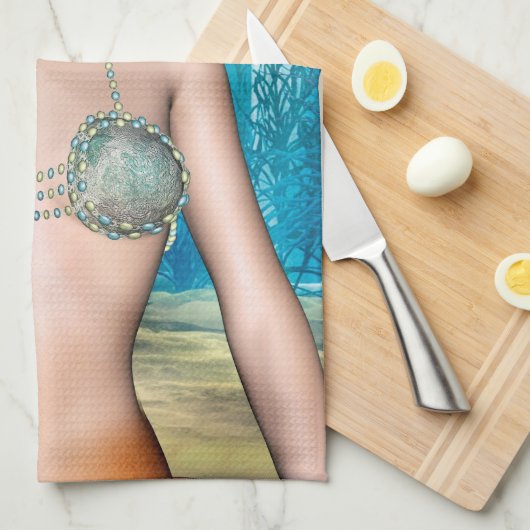 Ocean Mermaid Küchentuch (Viertel Falte)