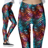 Ocean Mermaid Schwanz Scales Fisch Kostüme Party Leggings