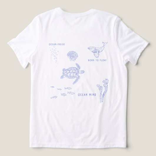 Ocean Mind – Geboren zum Schweben Tri-Blend Shirt (Design Rückseite)