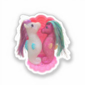 Ocean Mist and Sea Rose the Sea Glimmers Aufkleber (Vorderseite)