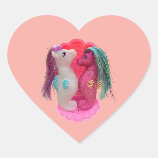 Ocean Mist and Sea Rose the Sea Glimmers Herz-Aufkleber (Vorderseite)