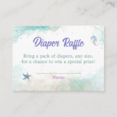 Ocean Mist Mermaid Diaper Raffle Girl Begleitkarte (Vorderseite)