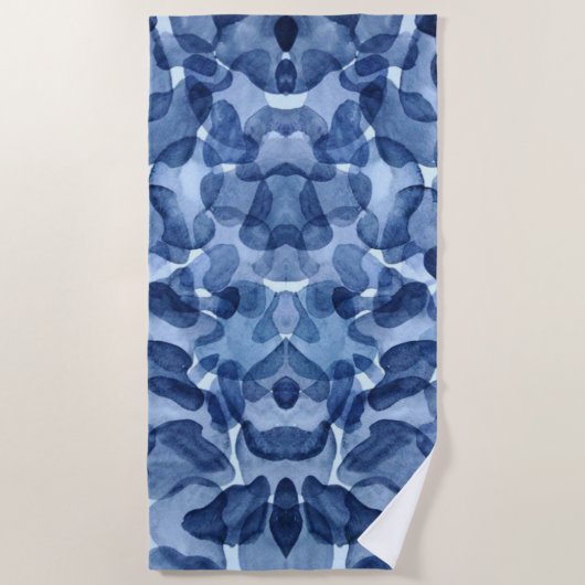 Ocean Mist Watercolor Strandtuch (Vorderseite)