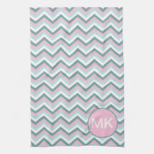Ocean Mist Zickzack Muster Geschirrtuch (Vertikal)
